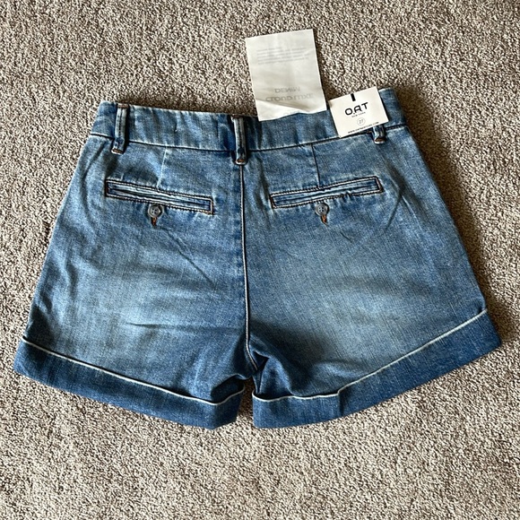 Oat New York Cloud Luxe Denim Classic Cotton High Waist Blue Jean Shorts Sz 27 - Picture 6 of 13